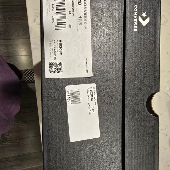 NEW Converse Weapon Low Vintage White Black Sneakers A10203C MENS 10 - Picture 9 of 9